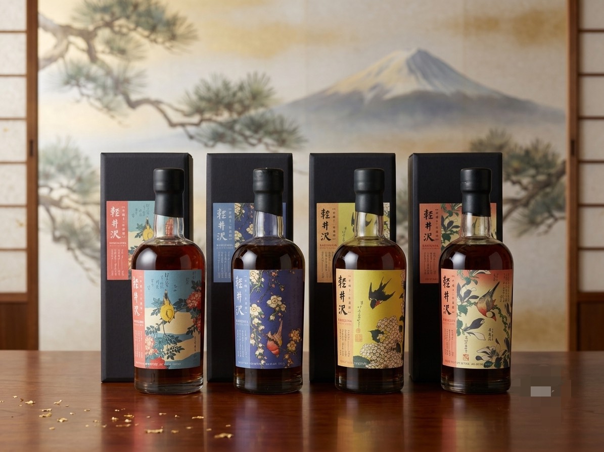 輕井澤 花鳥繪系列 2000/2018 單桶雪莉桶 原酒(全套四款)